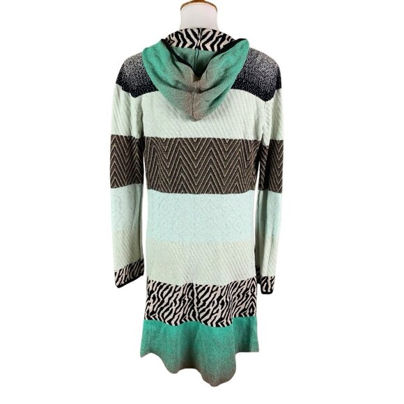 BKE Women’s Hooded Open Front Cardigan Sweater Size S Multi-Color Knit Longline - Picture 4 of 7